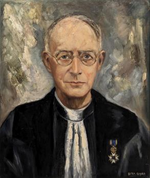 Portret prof. dr. Ch. A. M. Raaijmakers S.J.; Schilderij Schilderij