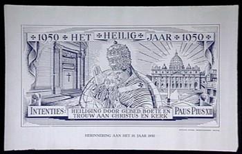 "Heiliging door gebed, boete en trouw aan Christus en kerk"; Tekening
Tekening