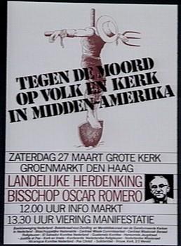 "Tegen de moord op volk en kerk in Midden-Amerika"; Tekening
Tekening