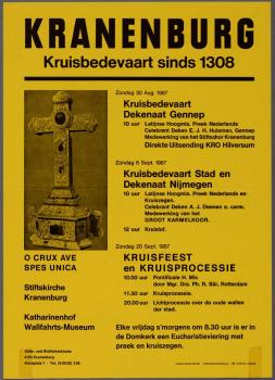 "Kranenburg. Kruisbedevaart sinds 1308". Activiteitenoverzicht augustus/september 1987; Tekening
Tekening