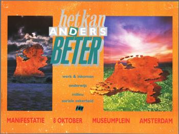 "Het kan anders beter. Manifestatie 8 oktober Museumplein Amsterdam"; Tekening
 Tekening
