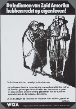 "De indianen van Zuid Amerika hebben recht op eigen leven!; Tekening
 Tekening