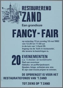 "Restaurerend 't Zand. Een grandioze Fancy-Fair"; Tekening
Tekening