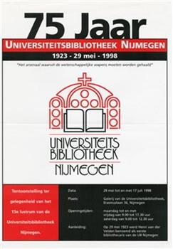 "75 jaar Universiteitsbibliotheek Nijmegen"; Tekening
Tekening