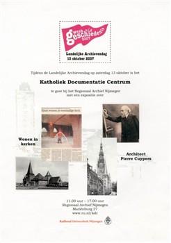 "Katholiek Documentatie Centrum te gast bij het Regionaal Archief Nijmegen". Activiteit in het kader van de Landelijke Archievendag; Tekening
Tekening