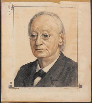 M.W. van der Aa, directeur-hoofdredacteur van dagblad #De Tijd#; Tekening
Tekening