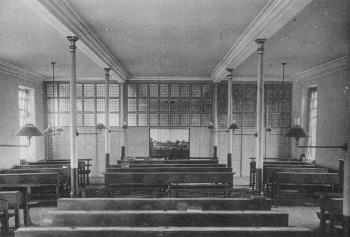 Interieur van de studiezaal; Foto Foto