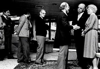 Afscheidsreceptie van de directeur A-Faculteiten (2e van rechts); Foto Foto