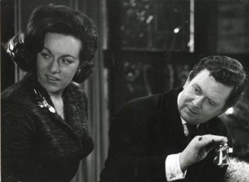 Operazangeres Caroline Kaart en regisseur Willy van Hemert; Foto Foto