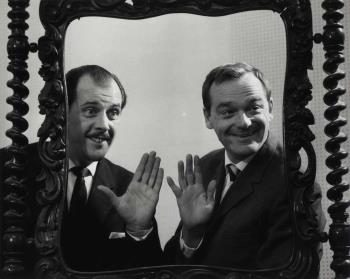 Portretfoto van Joop Doderer,links en Jan Blaaser. Zij hadden een grote hit met het nummer 'Mustapha'; Foto Foto