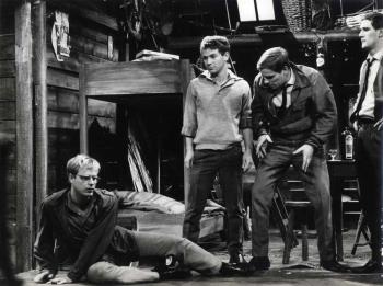 Groepsportret van v.l.n.r. Joop Admiraal, Jacques Horn, Erik Plooyer en Jules Hamel; Foto Foto
