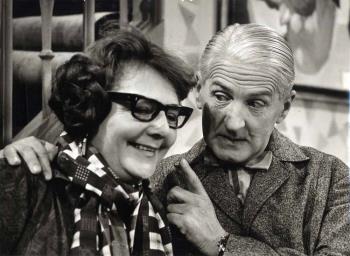Mieke Verstraete en Willy Walden in een act; Foto Foto