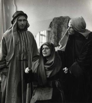 V.l.n.r.: Johan Schmitz als Judas, Marie Hamel als Marah en Jos van de Ven als Jacob; Foto Foto