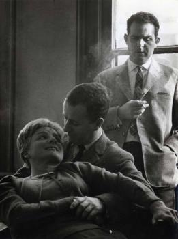 Karin Haage, Luc Lutz en op de achtergrond Egbert van Paridon; Foto Foto