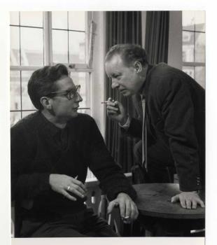 Jonkheer Eric van Ingen en Jan Retèl in het televisiespel 'Een dag in angst', uitgezonden op 1 december 1960 door de KRO.; Foto Foto
