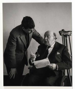 Wim van den Heuvel (links) en Albertus Wilhelmus (Albert) van Dalsum bij een televisieopname.; Foto Foto