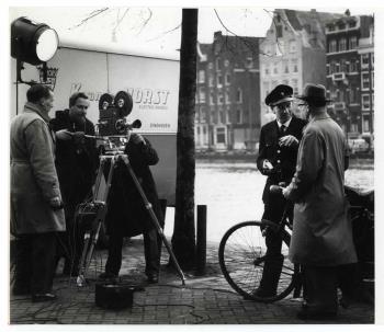 Televisieopname met Jan Verkoren en Chris Baay; Foto Foto