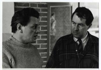 Links Abraham (Rob) de Vries 9 juni 1918 - 9 juli 1969) en regisseur Jack Dixon (17 juli 1923 - 21 december 1983); Foto Foto