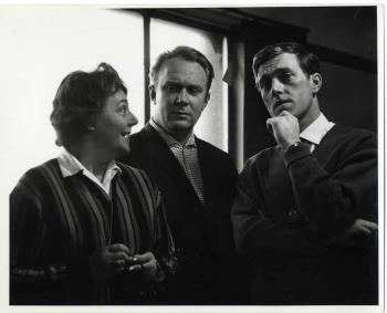Mieke Verstraete, Kees Brusse en John Leddy; Foto Foto