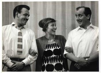 Bob Verstraete links, Jeannette van der Heijden en Guus Hermus; Foto Foto