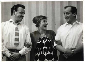Bob Verstraete links, Jeannette van der Heijden en Guus Hermus; Foto Foto