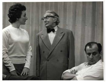 Een onbekende actrice, Ko Arnoldi en Guus Hermus; Foto Foto