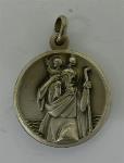 Medaille houdende een afbeelding van paus Paulus VI, met tekst: 'Paulus VI Pont. Max'
Keerzijde houdende een afbeelding van de H. Christoffel; Medaille Medaille