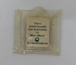 Reliekhouder houdende een afbeelding van Maria.
Keerzijde bevat een stukje textiel, met tekst: 'Tissu ayant touché aux ossements de Mère Marie de l'Incarnation'; Reliekhouder Reliekhouder