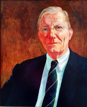 Portret prof.mr. H.Ph.J.A.M. Hennekens; Schilderij Schilderij